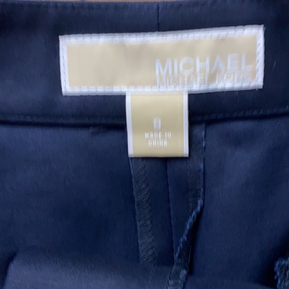 Michael Kors Navy Pleated Shorts - Picture 5 of 5